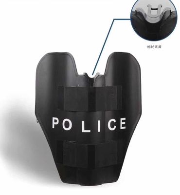 PE Police Non Metallic Gun Frame Handrail Three Part Foldable Bulletproof Shield